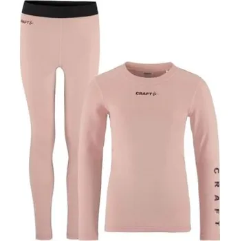 Set dětského termoprádla Set CRAFT CORE Warm Baselayer Junior růžová 86