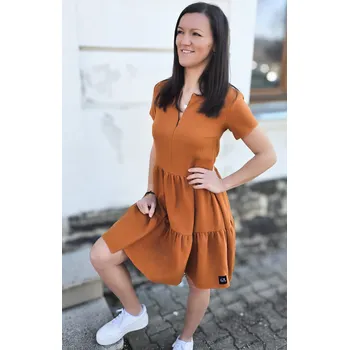 Dámské šaty Kulišárny Dámské mušelínové BOHO šaty BRONZ VELIKOST: 40-42