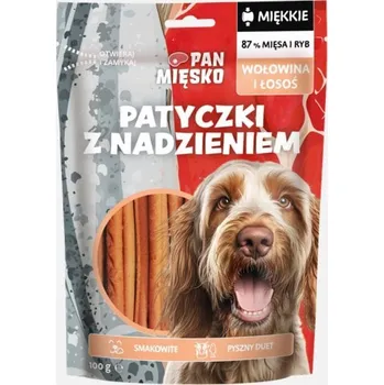 Pamlsek pro psa PAN MIĘSKO Sticks with beef and salmon filling - pamlsek pro psa - 100g