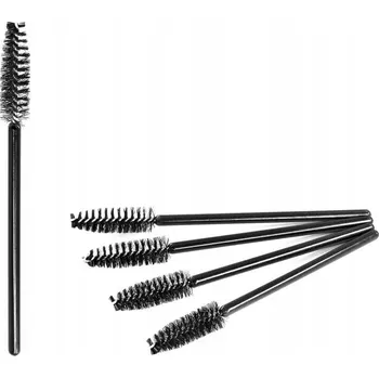 Kosmetický štětec Kartáček na řasy kulatý černý 50 Ks