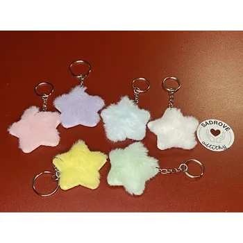 HandMade by VeJa Přívěšek na klíče - chlupatá hvězda