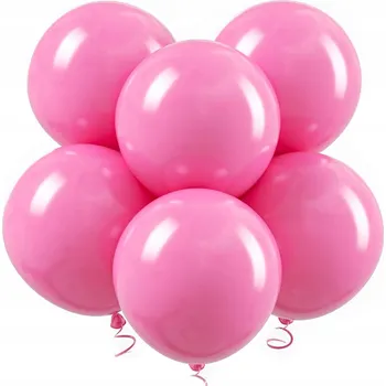 Balónek 6 kusů Velké latexové BALÓNKY 18 palců (45 cm) RŮŽOVÉ na narozeniny, dekorace