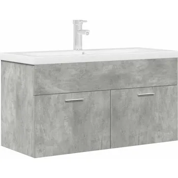 Umyvadlo vidaXL Koupelnová skříňka se zápustným umyvadlem [3325016] Barva: Betonová šedá