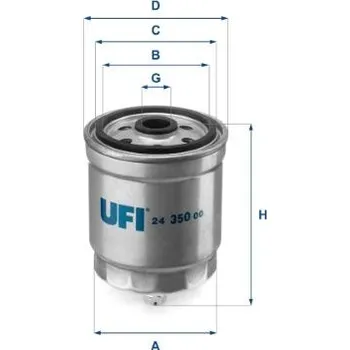Palivový filtr Palivový filtr UFI 24.350.00