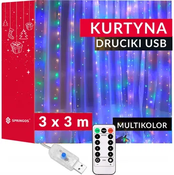 Vánoční dekorace Vánoční osvětlení na stromeček Springos 3 m, 201 - 300 světýlek