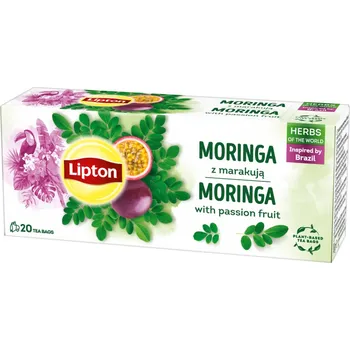 Čaj Lipton Moringa & Passion fruit porcovaný čaj 20x1,7 g