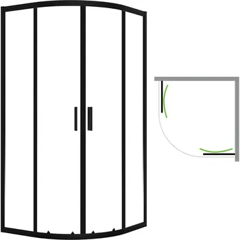Laveo DESNA čtvrtkruhový sprchový kout 80x80 cm JKD_786Z