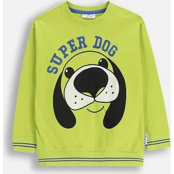 Chlapecká mikina Dětská bavlněná mikina Coccodrillo ZC5143103ABK zelená 91X, vel. 110