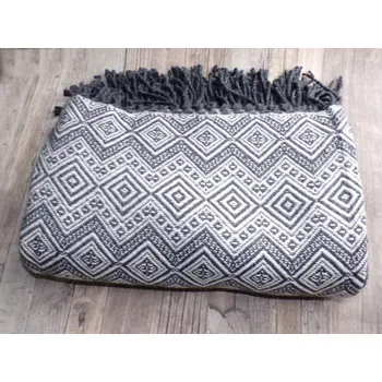 Přehoz na lůžko Deka/pléd z lamí vlny (šedá)