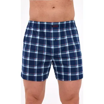 Pánské spodní prádlo Cornette pánské trenýrky 002/323 modré kárko