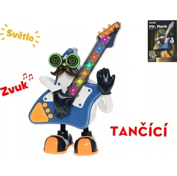 autíčko Mr. Rock kytara 25cm na baterie tančící se světlem a zvukem v krabičce