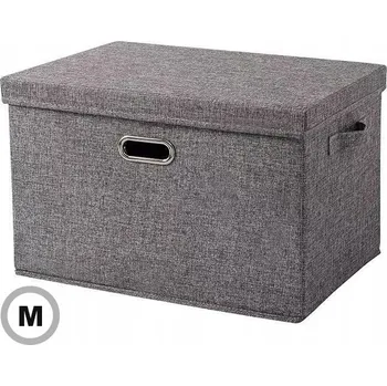 Úložný box Krabička - organizér na povlečení na oblečení, vyztužená, s víkem, nádoba 26L