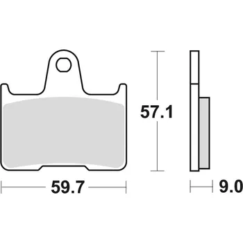 Brzdová destička Brzdové destičky, braking (semi-metalická směs sm1) 2 ks v balení m501-174