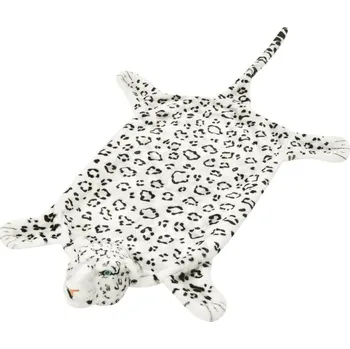 Plyšový koberec leopard 139 cm bílý