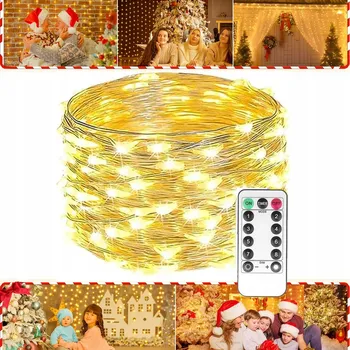 Vánoce SVĚTELNÝ ZÁVĚS SVĚTELNÝ ŘETĚZ GIRLANDA BÍLÁ TEPLÁ 300 LED 3x3 METRY