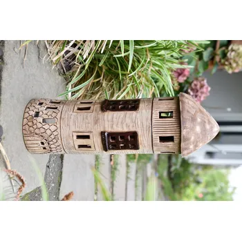 Svícen Bureš keramická svícen věž 43 cm