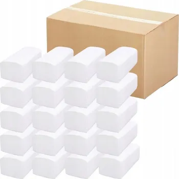 Papírové ručníky celulózové 100% do zásobníků bílé 3000 útržků ZZ 21x21 cm