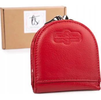 Jennifer Jones peněženka na mince z pravé lícové kůže červená - dámská