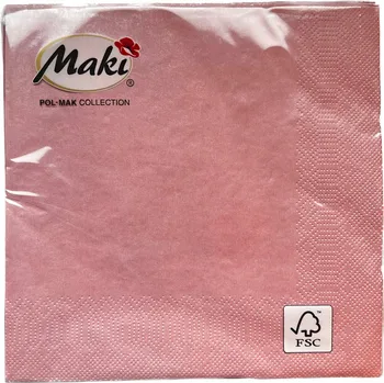 Papírový ubrousek Ubrousky Vlčí máky růžové 33x33 cm 12 kusů