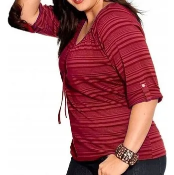 Dámská halenka Sheego pruhovaná halenka červená 44/46