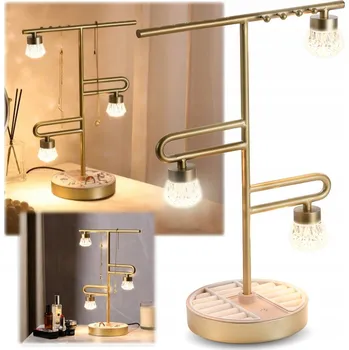 Lampička Noční lampa LED lampa stojan na šperky organizér expozice věšák