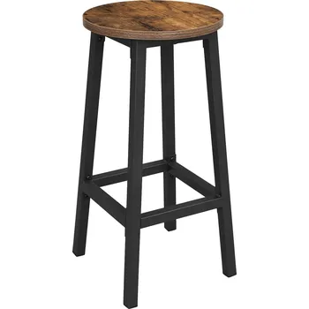 Barová židle Rustikální barová židle s černýma nohama