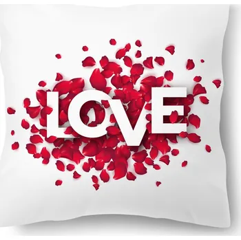 Dekorativní polštářek Polštářek s potiskem – Love 40 × 40 cm | Od Máry