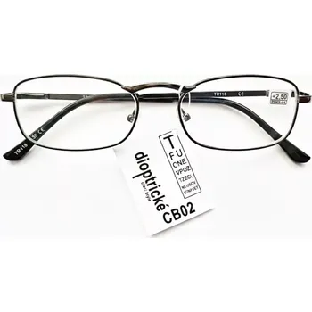 Brýle na čtení Čtecí dioptrické brýle QiiM TR118 unisex kovové černé FLEXI nožičky, +2,50 dioptrie (čtecí brýle +2.50 | náhradní brýle na čtení | brýle do kabelky | pluskové brýle | černé kovové brýle | unisex brýle | FLEXI nožičky | levné brýle na čtení | elegantní čte