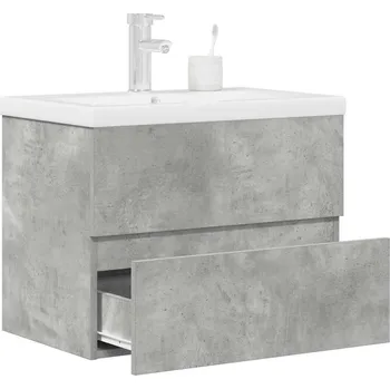 Koupelnový nábytek 2dílný set koupelnového nábytku betonově šedý kompozitní dřevo