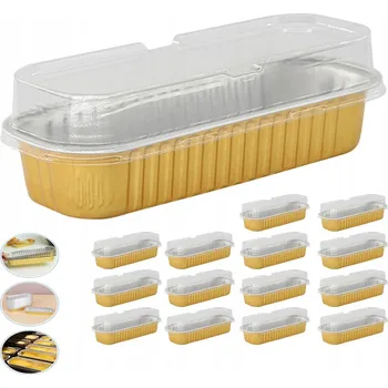 Jednorázové nádobí 50ks Campingové grilovací boxy Hliníkové fóliové nádoby na dorty