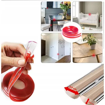 TAŚMA OCHRANNÁ HRANA NÁBYTKU na rohy skříněk silná zaoblená 3M