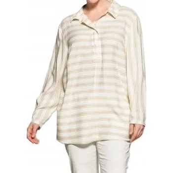 Dámská halenka Sheego proužkovaná halenka s límečkem béžová 42