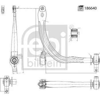 Zavěšení kol Řídicí páka, zavěšení kol FEBI BILSTEIN 186640