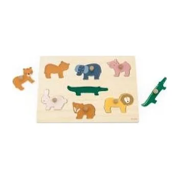 Dřevěná hračka Puzzle drewniane ze zwierzętami 7el