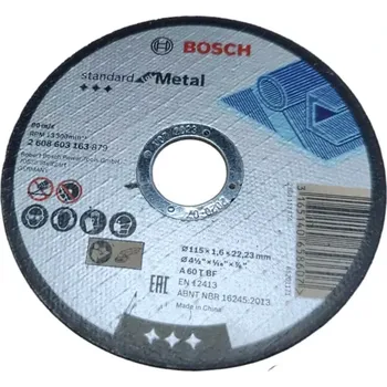 Řezný kotouč Řezný kotouč na ocel Bosch 115x1,6 mm (Standard for Metal)