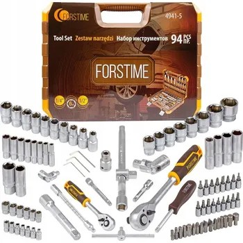 Sada nářadí Sada nářadí, hlavice a bity 94 ks, 1/4" a 1/2", 6hranné 4-32 mm FORSTIME