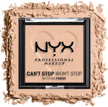 Make-up Pudr na obličej NYX Professional Makeup lisovaný matující SVĚTLÝ STŘEDNÍ odstín 6 g
