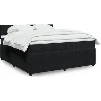 Postel Čalouněná dvoulůžková postel VidaXL 200x200 cm černá