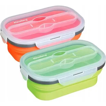 Svačinový box Svačinový Box Klausberg 800 ml, obědový box, krabička na svačinu, silikon