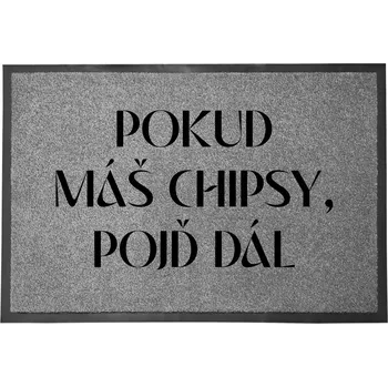 Vstupní rohožka šedá | Dárek Vtipná dekorativní Máš hranolky