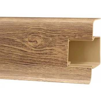 soklová lišta Lišta Vilo PVC 2 x 55, délka 2 cm, dub