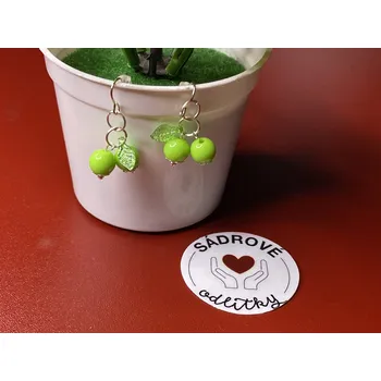 Náušnice HandMade by NiJa + VeJa Naušnice - třešně barevné (zelená)