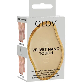 Péče o nohy GLOV Pemza a depilátor 2v1 s nano sklem Velvet Nano Touch