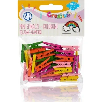 Dřevěná hračka Mini Dřevěné Kolíčky Barevné Duhové 50 ks