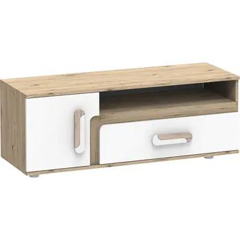 Televizní stolek Max-i TV stolek ARCELIO 17 do dětského pokoje | dub světlý / bílá