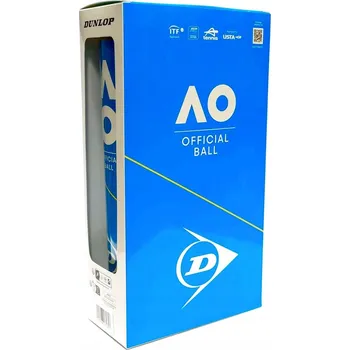 Tenis DUNLOP Australian Open tenisové míčky - na antuku, tvrdý povrch a trávu (2x4 míčky)