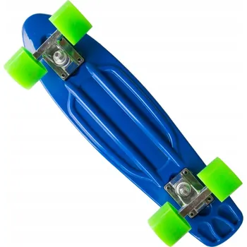 Skateboard SKATEBOARD FISCHBOARD PLASTOVÝ KRÁTKÝ 22 PALCŮ MODRÝ