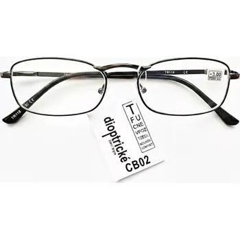 Brýle na čtení Čtecí dioptrické brýle QiiM TR118 unisex kovové černé FLEXI nožičky, +3,00 dioptrie (čtecí brýle +3.00 | náhradní brýle na čtení | brýle do kabelky | pluskové brýle | černé kovové brýle | unisex brýle | FLEXI nožičky | levné brýle na čtení | elegantní čte