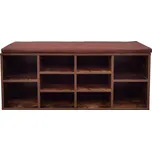 Aga Botník MR2018 s podsedákem, šířka 104 cm, hloubka 30 cm, výška 48 cm, dřevo, odstíny hnědé STK16383