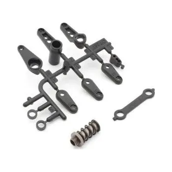 RC náhradní díl Servo Saver Set Kyosho Optima Mid - Gun Metal - expresní doprava